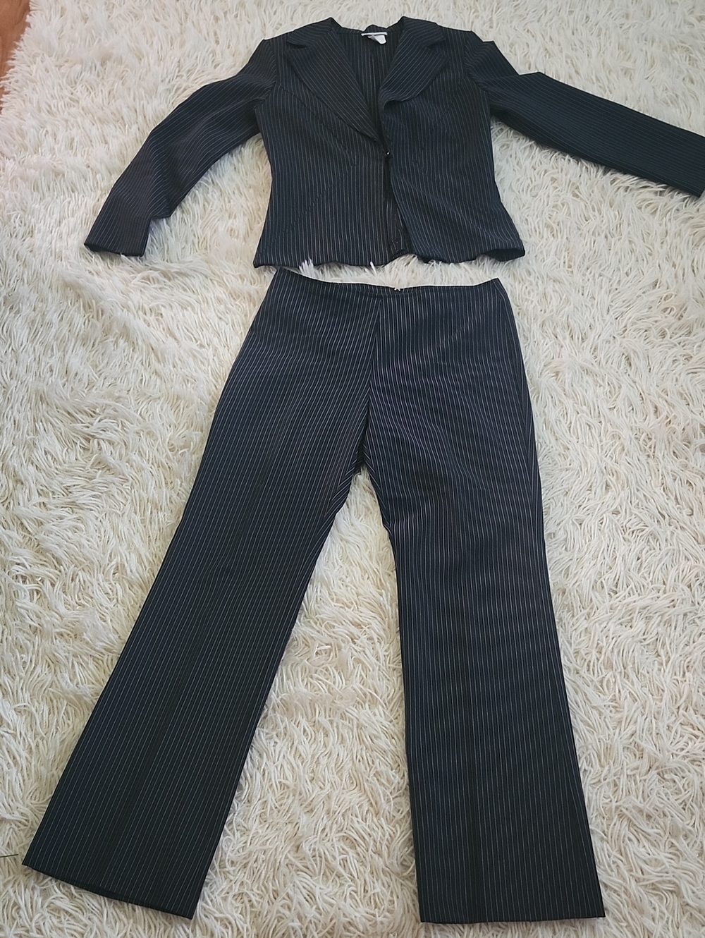 Black Pin Stripe Suit